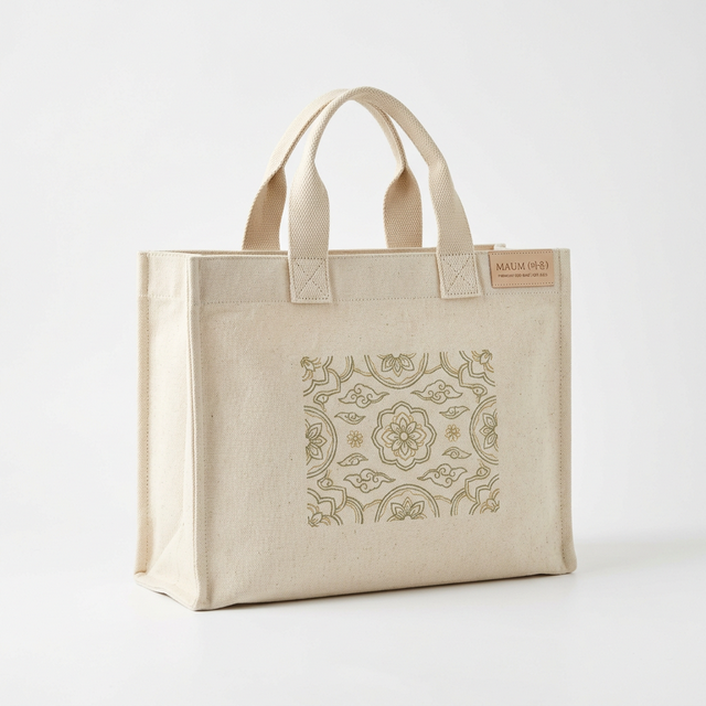 단청 모티브 에코백